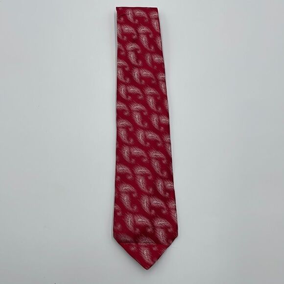 100% silk red Valentino necktie - Picture 1 of 8